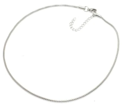 Cadena de Acero Quirurgico Eslabon red 35cm + 5cm